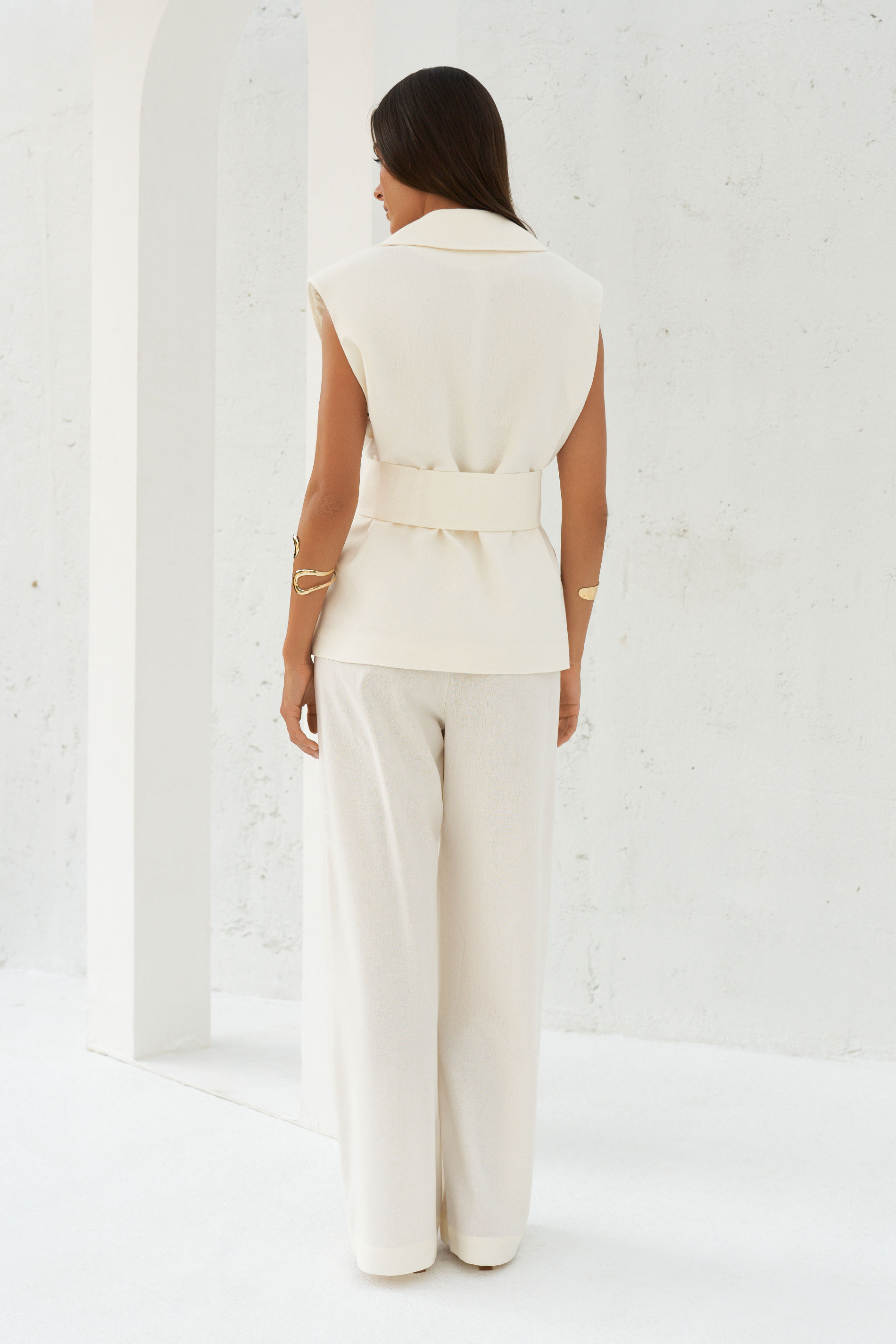 Жилет oversize изо льна BL63921